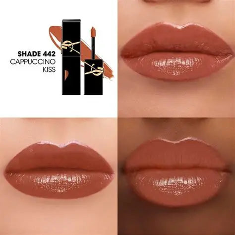 YSL 聖羅蘭 The Inks Vinyl Cream 愛心鏡面唇釉 #442 Cappuccino Kiss