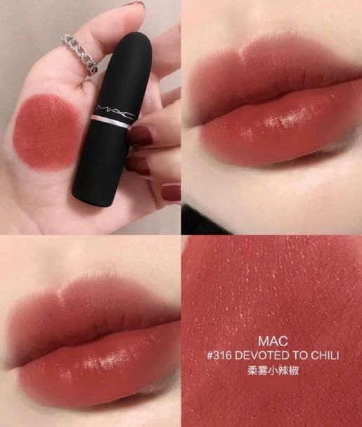 MAC Powder Kiss 柔霧唇膏 316 Devoted To Chili