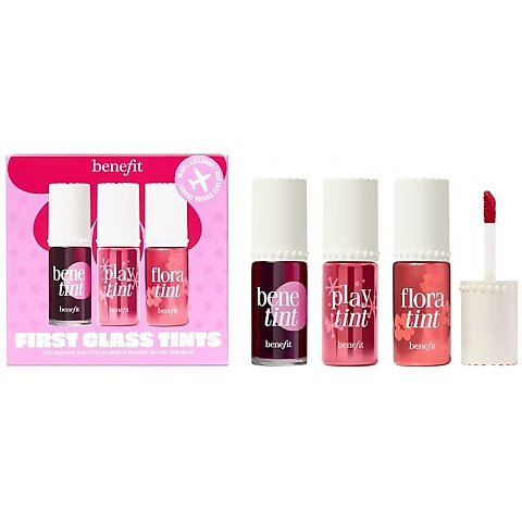 Benefit 貝玲妃 胭脂水唇頰兩用唇釉6ml*3(玫瑰紅+粉趣+薔薇紅)