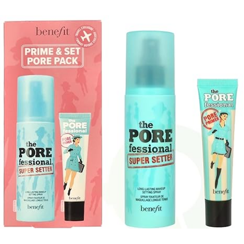 Benefit 貝玲妃 POREfessional Prime & Set 毛孔套裝（妝前乳22ml＋定妝噴霧120ml）