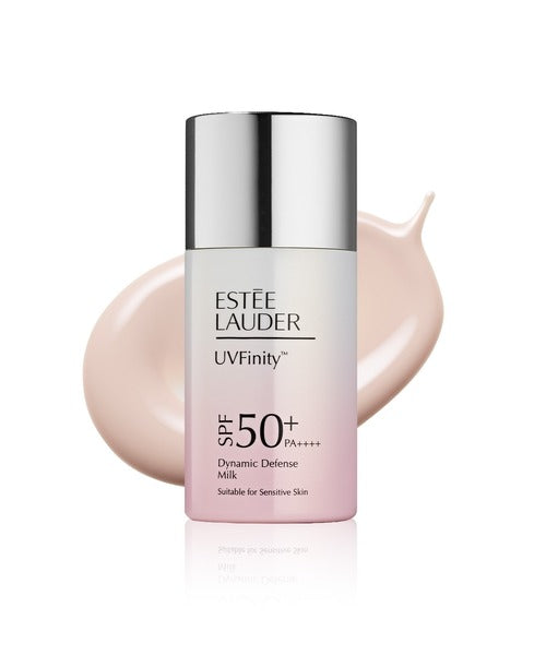 Estée Lauder UVFinity Dynamic Defense Priming Milk SPF50+ PA++++ Tone-Up Peach 30ml 白色背景產品圖