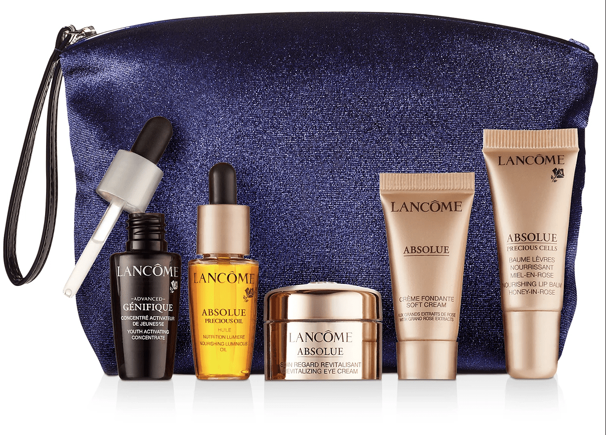 LANCÔME 蘭蔻 7件套 黑色化妝包 白底產品圖
