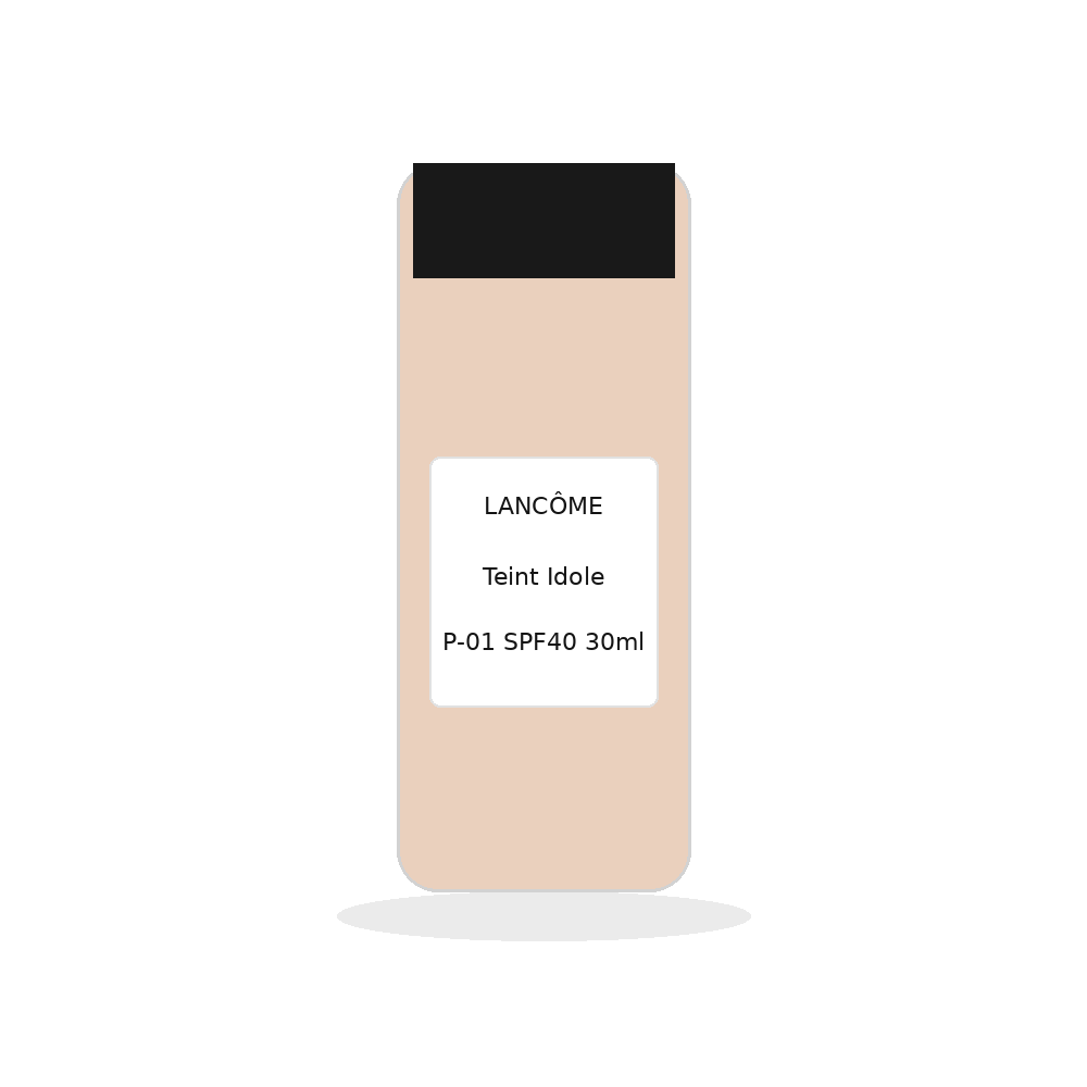 LANCÔME 蘭蔻 持妝粉底液 P-01 SPF40 30ml 白底產品圖