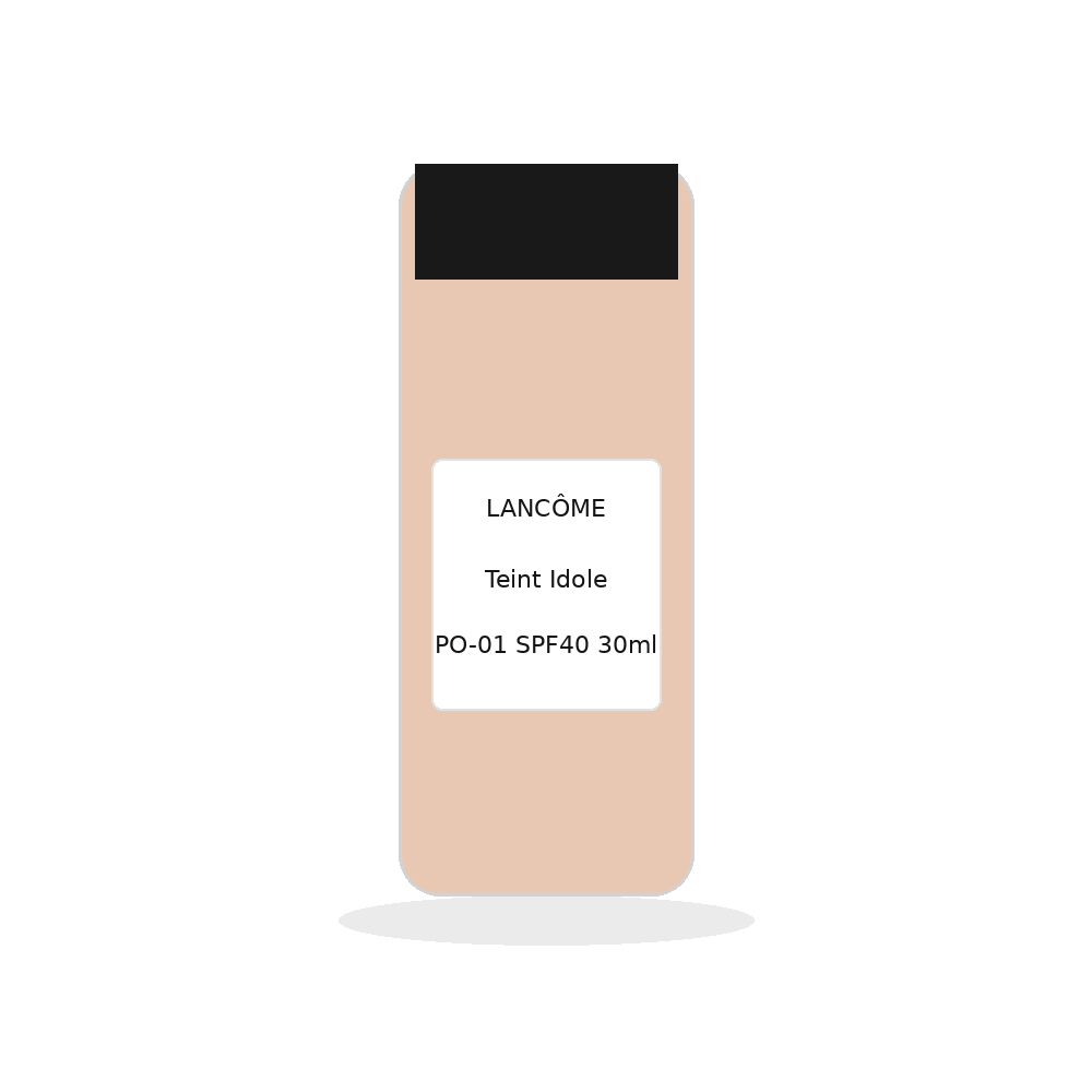LANCÔME 蘭蔻 持妝粉底液 PO-01 SPF40 30ml 白底產品圖