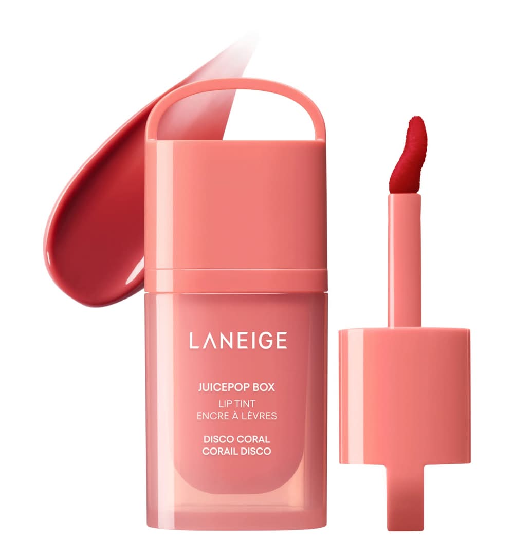 Laneige 蘭芝 JuicePop Box精華唇釉 Disco Coral 白底產品圖