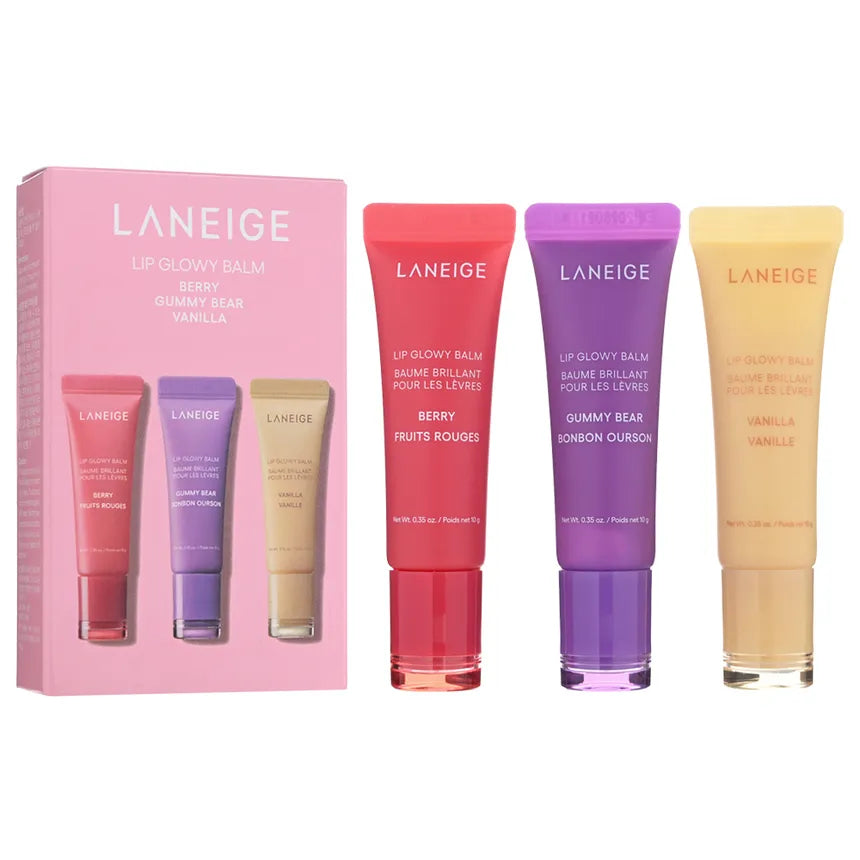 Laneige 蘭芝 甜潤嘟唇潤唇膏三支裝 白底產品圖