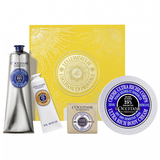 L’Occitane Shea Butter body care set white background product image