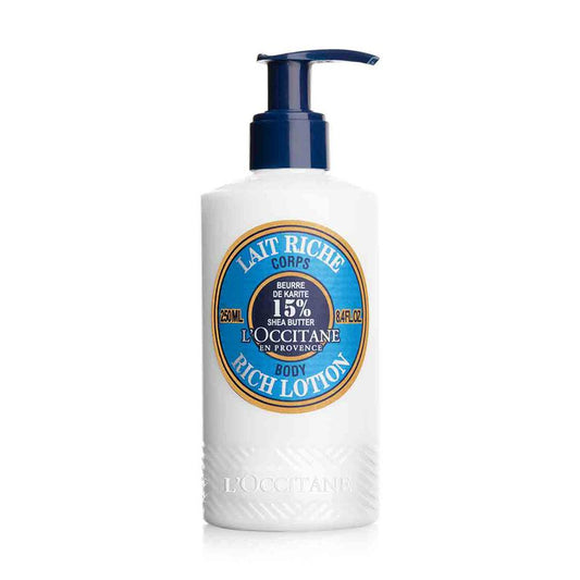 L’Occitane Shea Butter Rich Body Lotion 250ml white background product image