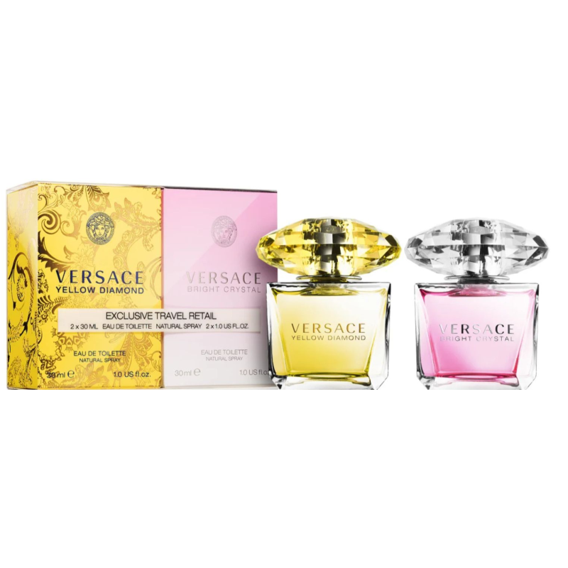 Versace Bright Crystal and Yellow Diamond Eau de Toilette Duo 2 x 30ml