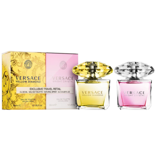 Versace Bright Crystal and Yellow Diamond Eau de Toilette Duo 2 x 30ml